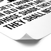 Een samenleving groeit geweldig als oude mannen bo poster (Hoek)