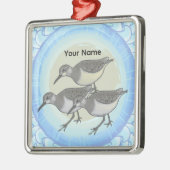 Een Sandpipers Premium Square Ornament (Links)
