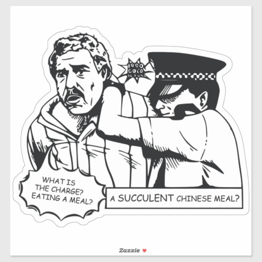 Een sappige Chinese maaltijd Sticker (Vel)