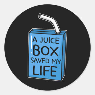 Een sapverpakking heeft mijn leven gered Suikerzie Ronde Sticker