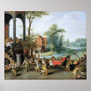 Een Satire van de Folly van Tulip Mania Poster