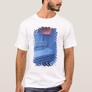 Een sauna in blauw licht, Zweden. T-shirt