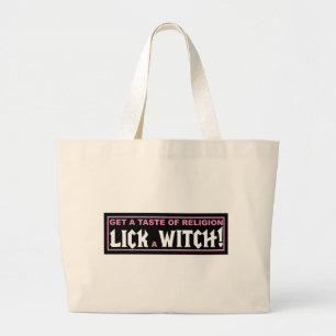 Een saus voor religie - Lick a Witch Grote Tote Bag