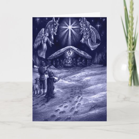 Een Savior is geboren! Feestdagen Kaart (Voorkant)