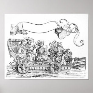Een scène uit de drievoudige processie van Maximi Poster
