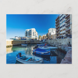 Een scène uit Gillieru Harbour, Malta Holiday Card Briefkaart