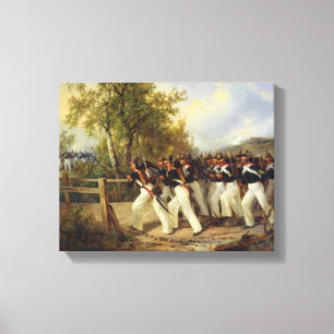Een Scene uit het leven van de soldaat, 1849 Canvas Afdruk