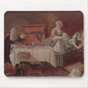 Een scène uit 'Tartuffe' door Moliere, 1850 Muismat