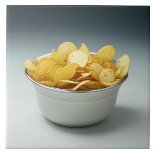 Een schaal met chips tegeltje (Voorkant)