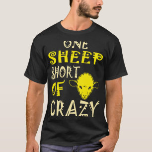 Een schaap korter dan gekke huisdieren t-shirt