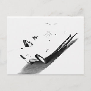 Een schaduw rekken briefkaart