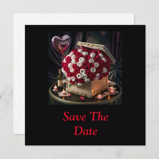 Een schat aan Rozen Save The Date (Voorkant / Achterkant)