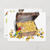 Een schatkist van Pirate Briefkaart (Voorkant / Achterkant)