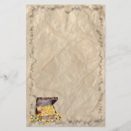 Een schatkist van Pirate Briefpapier (Voorkant)