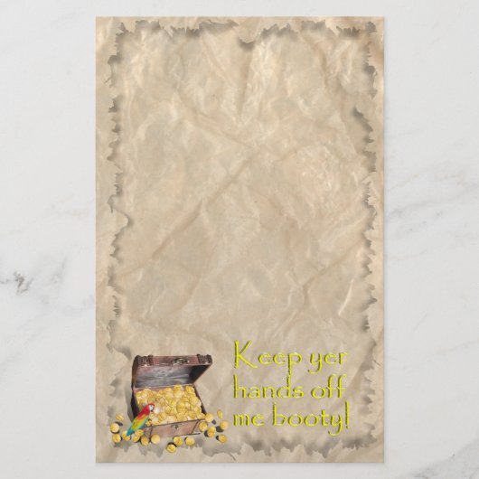 Een schatkist van Pirate Briefpapier (Voorkant)