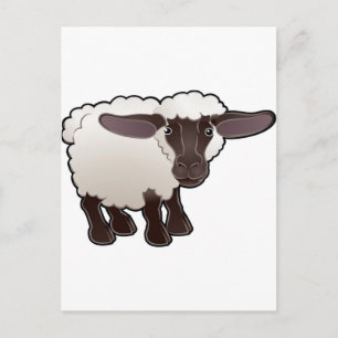 Een schattig boerderij van schapen briefkaart