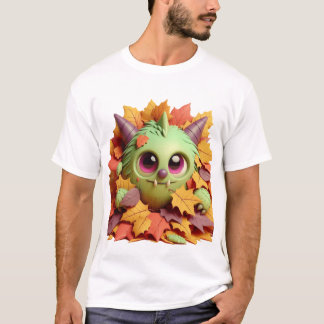Een schattig, chartreuse en mauve beest peeks t-shirt