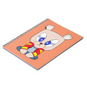 Een schattig en stijlvol beer met een oorpiercing notitieboek (Linkerzijde)