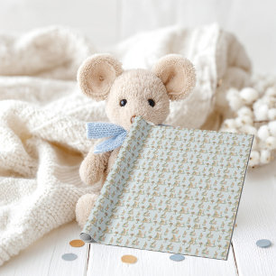 een schattig gezin konijnen met een baby cadeaupapier