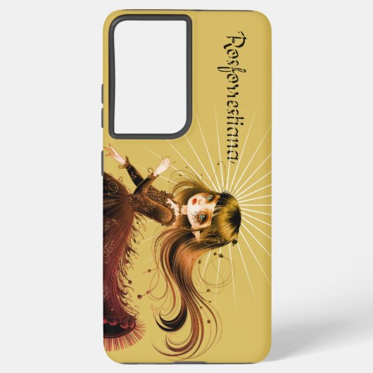 Een schattig gotisch meisje telefoonhoesje samsung galaxy hoesje (Achterkant)