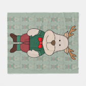 Een schattig hert fleece deken (Voorkant (Horizontaal))