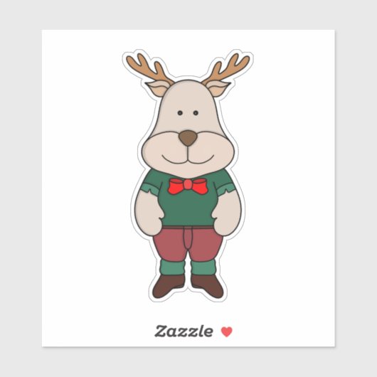 Een schattig hert sticker (Vel)