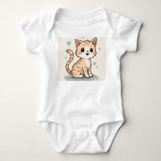 een schattig kat Baby Bodysuit