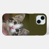 Een schattig kitten met groene ogen Case-Mate iPhone case (Achterkant (horizontaal))