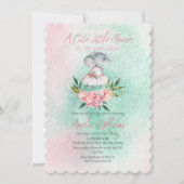 Een schattig klein muisje is op weg meisje Baby sh Kaart (Voorkant)