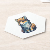 Een schattig klein puppy kartonnen onderzetters (Schuin)