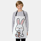 Een schattig konijntje met ijs schort (Gedragen)