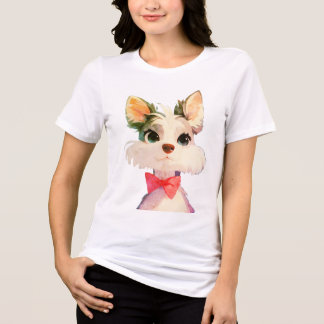 Een schattig puppy icoon Tri-Blend shirt