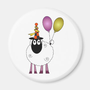Een schattig schaap op feesttijd. magneet