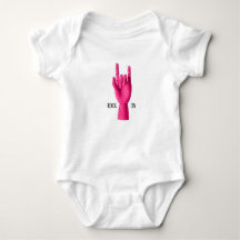 Een schattig T-shirt/bodysuit voor de kleine rocke