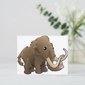 Een schattig, wollig mammot briefkaart (Staand voorkant)