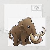 Een schattig, wollig mammot briefkaart (Voorkant / Achterkant)
