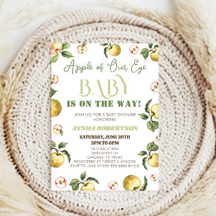Een schattige appel van ons Baby shower Kaart