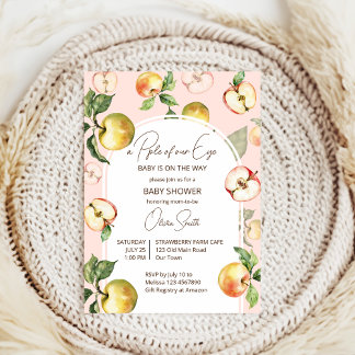 Een schattige appel van ons Baby shower Kaart