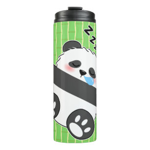 Een schattige baby panda die vredig slaapt thermosbeker