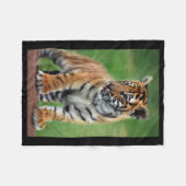 Een schattige baby tijger fleece deken (Voorkant (Horizontaal))