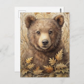 Een Schattige Beer in het bos Briefkaart (Voorkant / Achterkant)