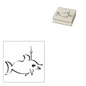 Een schattige dolfijn 	rubberstempel (Gestempeld)