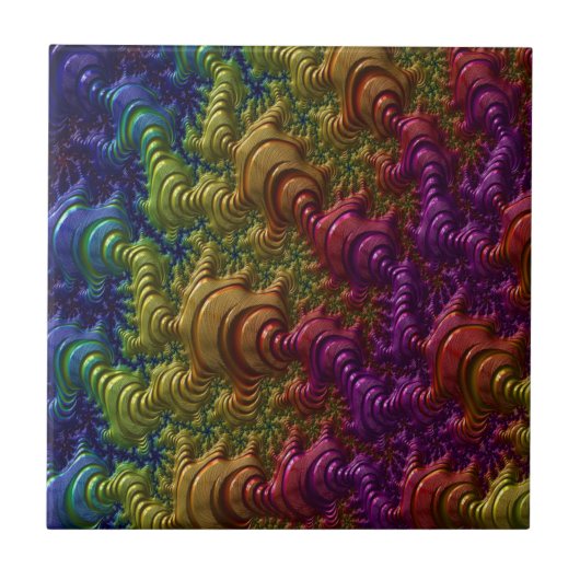 Een schattige en grappige Abstracte regenboog drup Tegeltje (Voorkant)