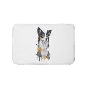 Een schattige hond Border Collie Badmat