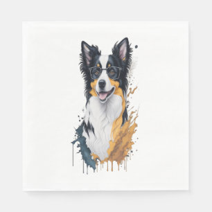 Een schattige hond Border Collie [RB#10009] Servet