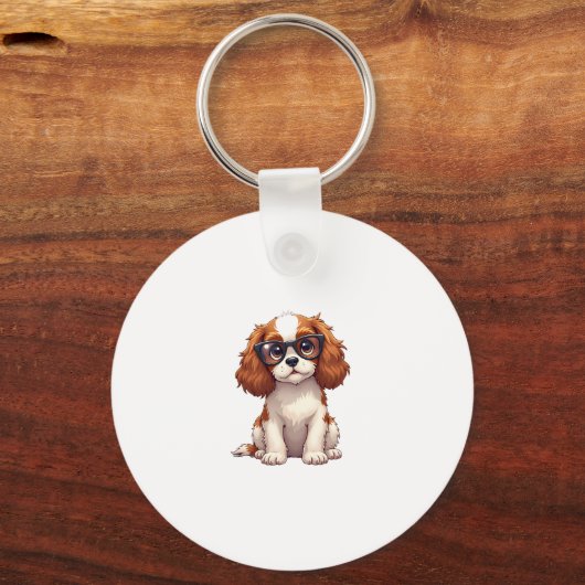 Een schattige hond King Charles Spaniel COPY Sleutelhanger (Voorkant)