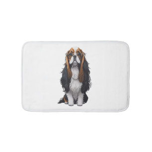 Een schattige hond koning Charles Spaniel Badmat