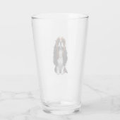Een schattige hond koning Charles Spaniel Glas (Achterkant)