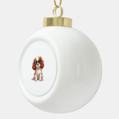Een schattige hond koning Charles Spaniel Keramische Bal Ornament (Rechts)