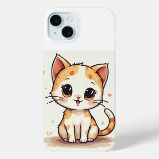 een schattige kat iPhone 15 mini hoesje